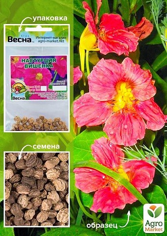 Настурция "Вишенка" (Зипер) ТМ "Весна" 2г
