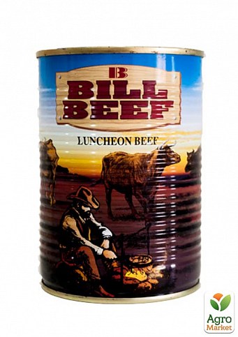 Тушенка говяжья "Luncheon beef" ТМ "Bill Beef" ж/б 400г упаковка 24шт - фото 2