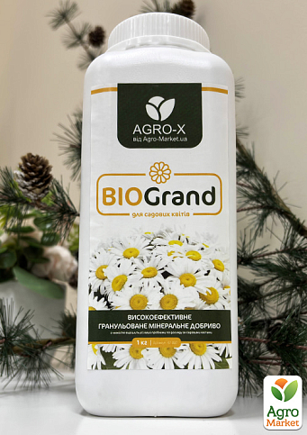 Гранульоване мінеральне добриво BIOGrand "Для садових квітів" (БІОГранд) ТМ "AGRO-X" 1кг