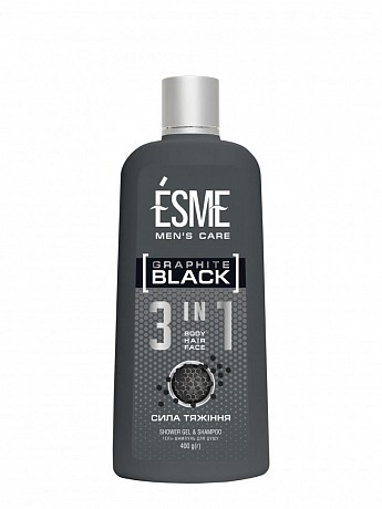 Гель-шампунь для душа Graphite Black, ТМ "ESME" 400г