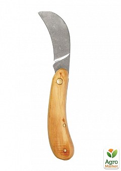 Нож монтерский серповидный, деревянная рукоятка ТМ TOPEX Арт.17B6391