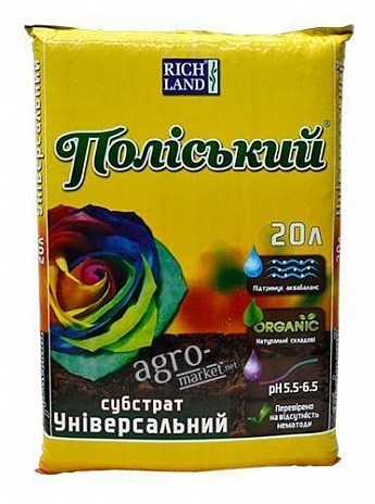 Грунтосуміш універсальна "Поліський" 20л