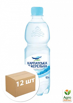 Вода ТМ "Карпатська джерельна" 0,5л упаковка 12шт1