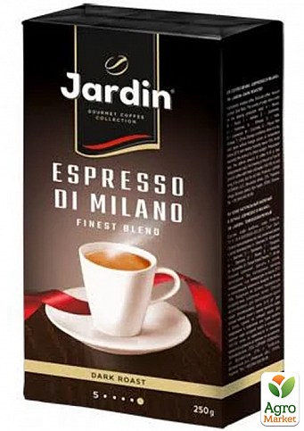 Кофе молотый эспрессо Di milano ТМ "Jardin" 250г упаковка 20 шт - фото 2