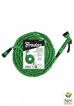 Растягивающийся шланг (комплект) TRICK HOSE 5-15м – зелений, пакет, ТМ Bradas WTH0515GR-T-L2