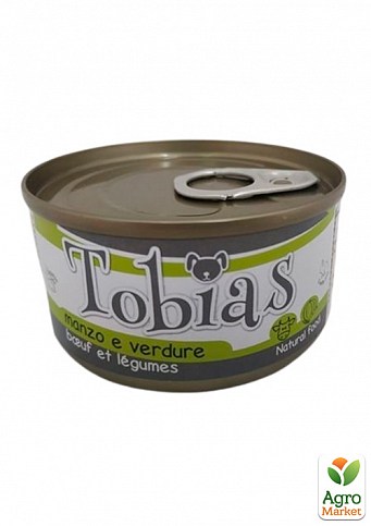 Корм консервированный Тобиас консервы для собак Говядина и овощи  85 г (1436540)