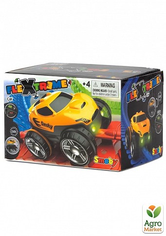 Машинка к треку "Флекстрим" со световыми эффектами и съемным корпусом, желтая, 4+ Smoby Toys - фото 2