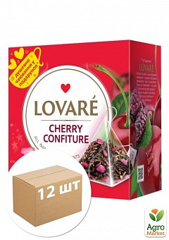 Чай пирамидками "Cherry Confiture" TM "Lovare" 15 пак. по 2г упаковка 12шт 1