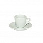 Чашка с блюдцем белая (чашка-60мл, блюдце-11,5см) Набор 6 штук (13629-04)