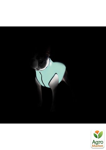 Курточка для собак AiryVest Lumi двухсторонняя, светящаяся в темноте, размер M 45, салатово-оранжевая (2253) - фото 4