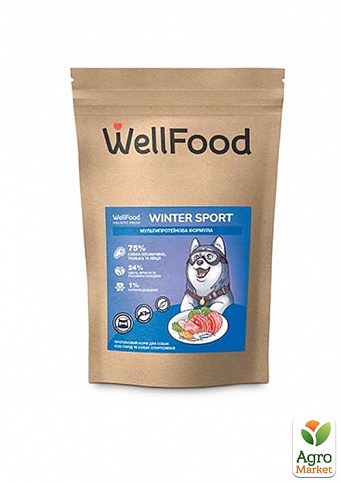 Сухой корм для взрослых активных собак всех пород "Winter Sport" (мультипротеиновая формула) ТМ "Well Food" 0.5кг