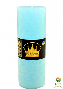 Свічка "Рустик" циліндр (діаметр 7 см * 70 годин) блакитна1