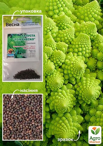 Капуста "Романеско" (Зипер) ТМ "Весна" 1г