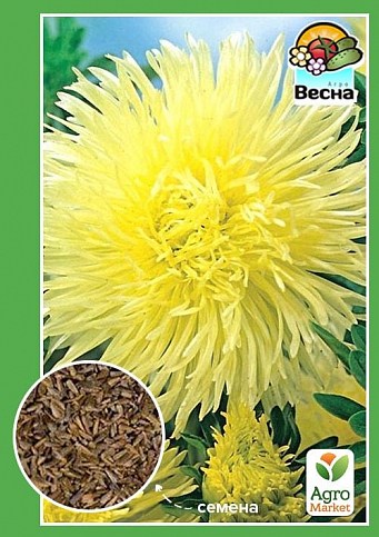 Астра "Гигантские лучи" желтая ТМ "Весна" 0.2г
