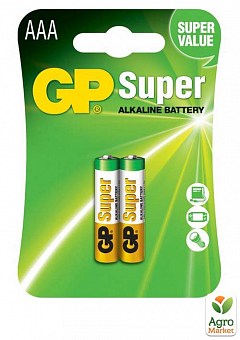 Батарейка GP Super Alkaline LR3 AAA упаковка 2 шт.1