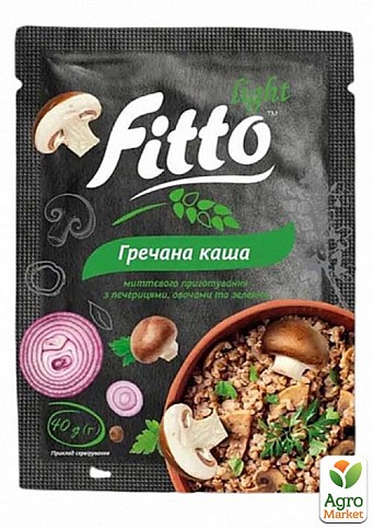 Каша гречневая быстрого приготовления с грибами, овощами и зеленью ТМ"Fitto light" 40г
