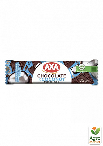 Батончик (с молочным шоколадом и кокосом) ТМ "AXA" 25г упаковка 24шт - фото 2