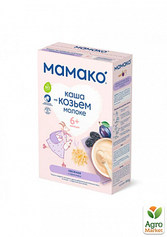 Каша молочна вівсяна з чорносливом на козячому молоці Мамако, 200г1