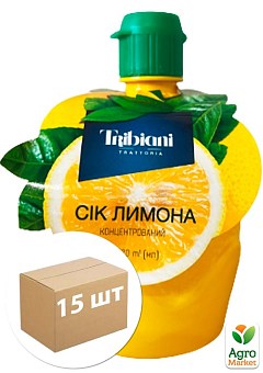 Сок лимона концентрированный ТМ "Tribiani" 220мл упаковка 15 шт2