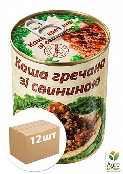 Каша гречневая со свининой ТМ"L`appetit" 340 г упаковка 12шт2