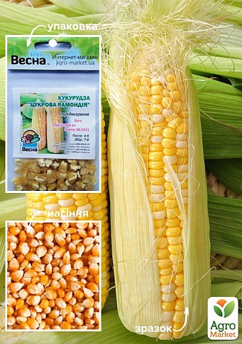 Кукурудза "Цукрова Рамондія" (Зипер) ТМ "Весна" 10г