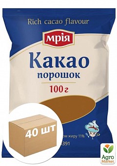 Какао ТМ "Мрия" 100г упаковка 40шт1