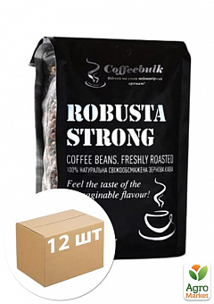 Кава зернова (Robusta Strong) ТМ "Coffeebulk" 1000г упаковка 12шт2