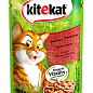 Корм для кошек Natural Vitality (с говядиной в соусе) ТМ "Kitekat" 100 г