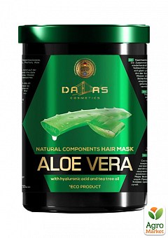 Маска для волос "Dalas" с гиалуроновой кислотой, натуральным соком алоэ и маслом чайного дерева 1000 мл1