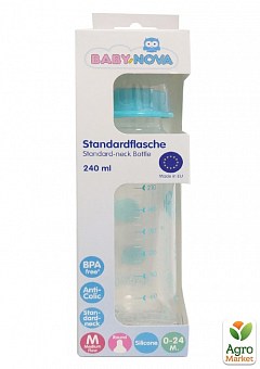 Бутылочка пластиковая универсальная "Декор" Baby-Nova, 240мл2
