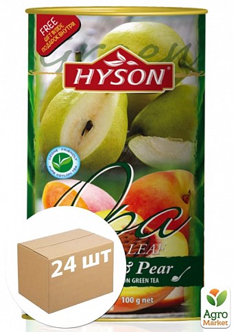 Чай зеленый (Персик/груша) ТМ "Хайсон" 100г упаковка 24шт