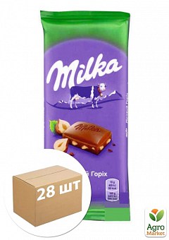 Шоколад (орех) ТМ "Milka" 90г упаковка 28шт2