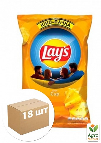 Картофельные чипсы (сыр) ТМ "Lay`s" 200г упаковка 18шт