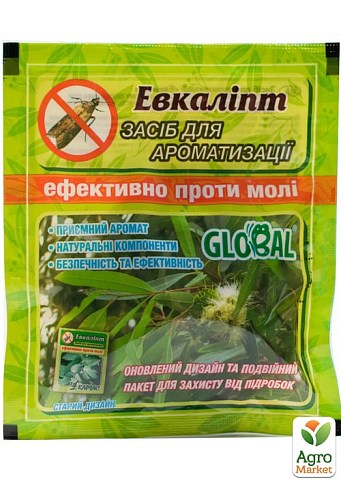 Таблетки від молі і для ароматизації повітря "Евкаліпт" ТМ "Global" 10шт