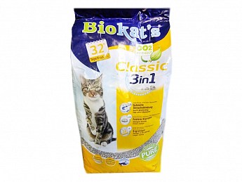 Biokat`s Classic 3 in 1 Бентонитовый наполнитель для кошачьего туалета, крупный 10 кг (6144580)
