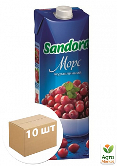 Морс журавлинний ТМ "Sandora" 0,95 л упаковка 10шт1