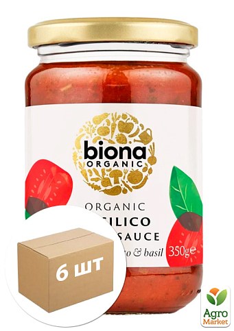Органический соус для пасты Basilico TM "Biona Organic" 350 г упаковка 6 шт