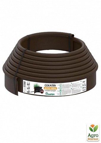 Бордюр садовый пластиковый Country Premium H110 10м коричневый (82401-BN)