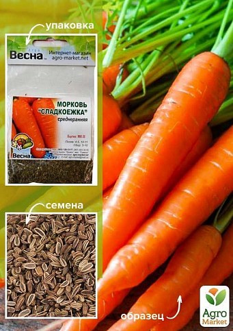 Морква "Ласунка" (Зипер) ТМ "Весна" 5г