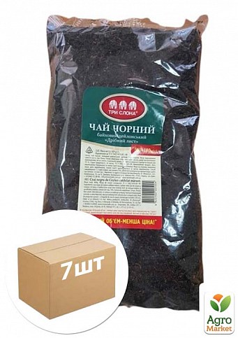 Чай черный (мелкий лист) ТМ "Три слона" 600г упаковка 7шт