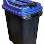 Бак для сортування сміття Planet Re-Cycler 70 л чорний - синій (папір) (12193)