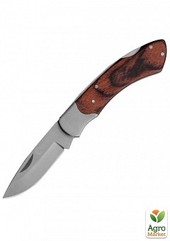 Нож складной 181 мм, ручка с деревянными вставками INTERTOOL HT-05942