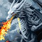 Картина по номерам - Огнедышащий дракон KHO6561