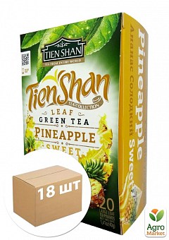 Чай зеленый (Ананас сладкий) пачка ТМ "Тянь-Шань" 20 пирамидок упаковка 18шт2