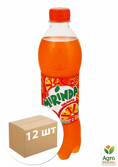 Газований напій Orange ТМ "Mirinda" 0.5л упаковка 12шт1