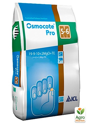 Удобрение Осмокот "Osmocote Pro" 19+9+10+2MgO+Te, 5-6м. ТМ "ICL" 25кг