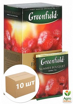 Чай "Гринфилд" 100 пак Летний Букет ( Малина) упаковка 10шт1