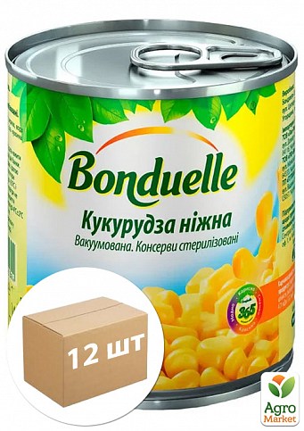 Кукуруза (железная банка) ТМ "Бондюэль" 340г упаковка 12шт