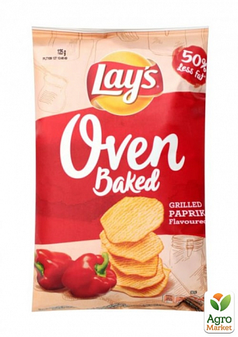 Картофельные чипсы (Паприка) ТМ "Lay`s Oven Baked" 125г упаковка 24 шт - фото 2