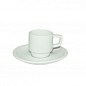 Чашка з блюдцем біла (чашка-100мл, блюдце-13см) (13629-03)